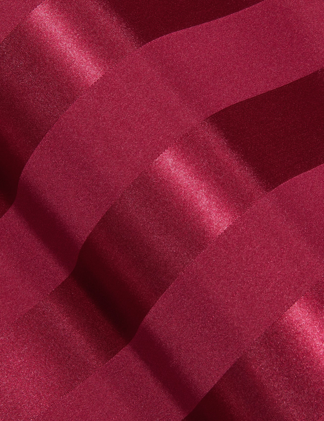 Red Striped Shiny Satin Men's Long Sleeve Shirt