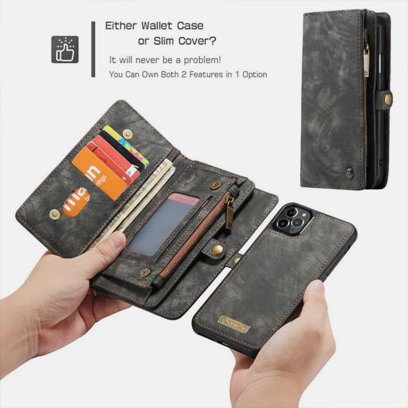 2 in 1Magnetic Wallet Detachable Case for Phone