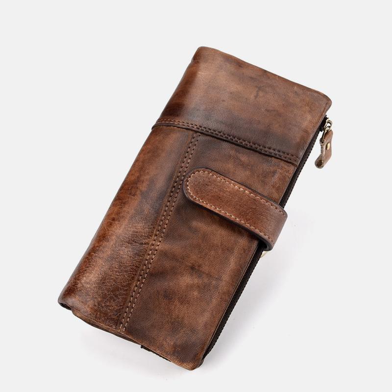 RFID GenuineLeather Long Wallet Purse