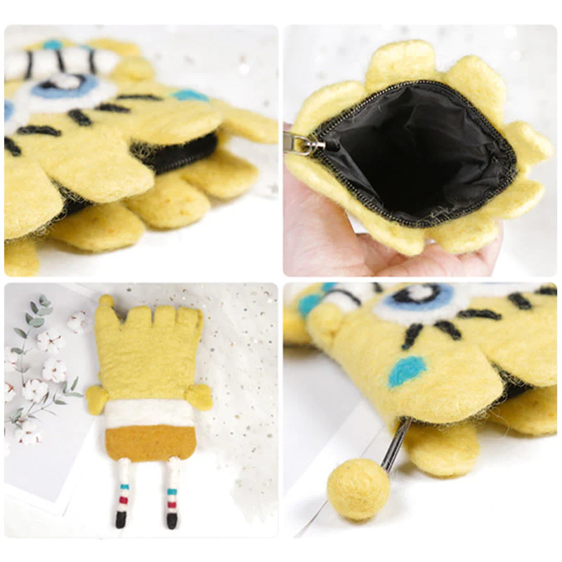 Wool Felt Phone Bag For Women Cute Animal Crossbody Bag