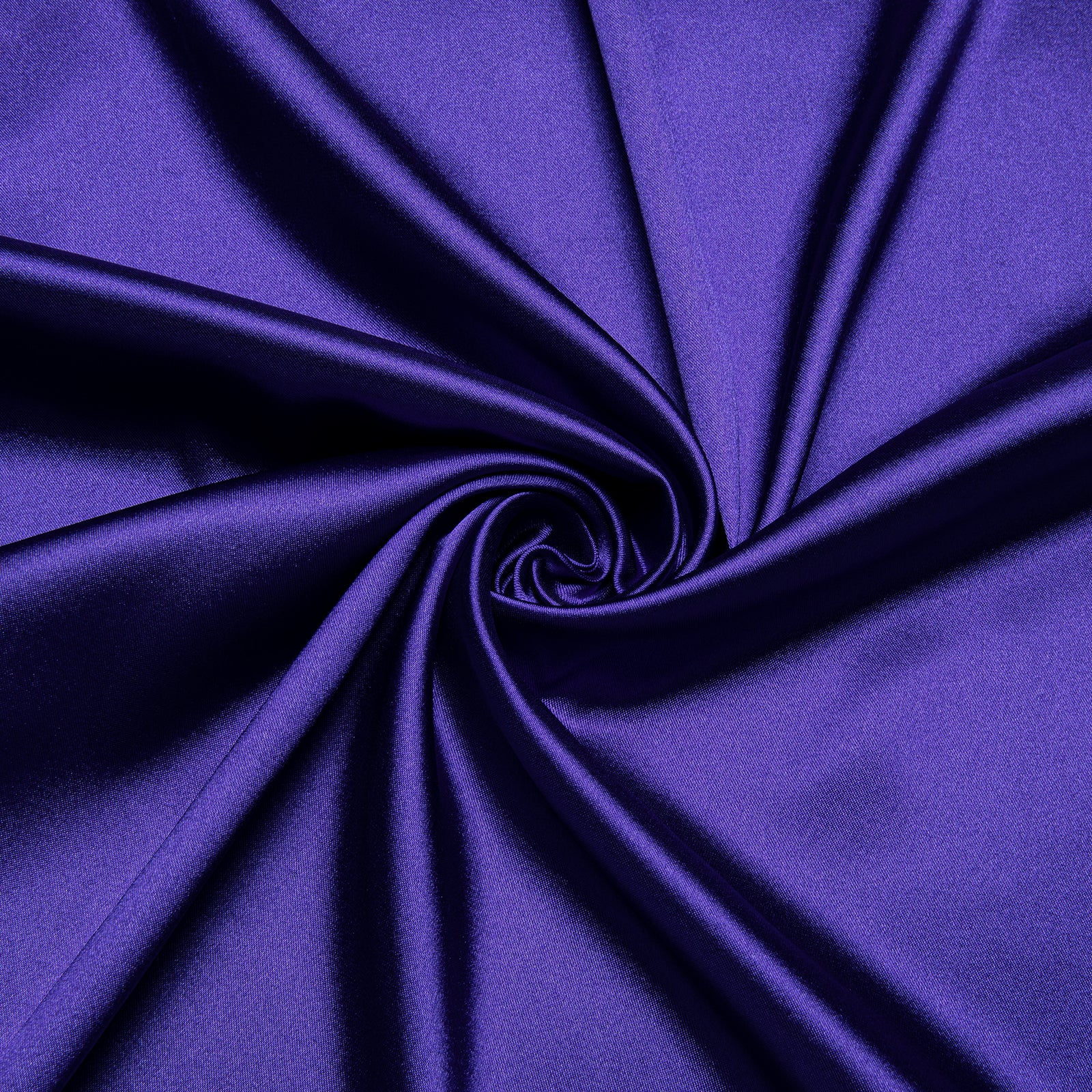 Dark Purple Solid Satin Silk Men's Long Sleeve Business Shirt