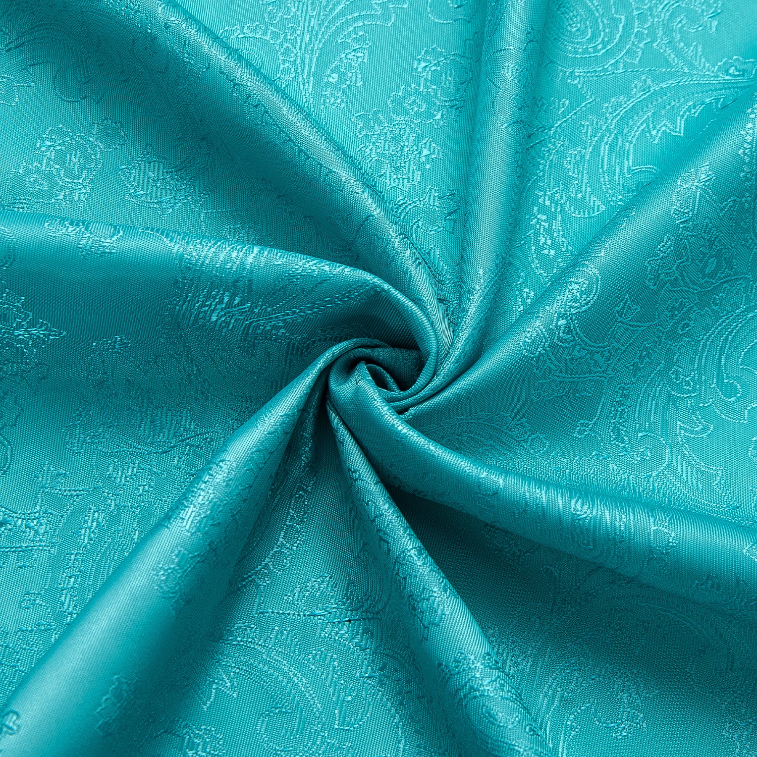 New Lake Blue Paisley Silk Men's Short Sleeve Shirt