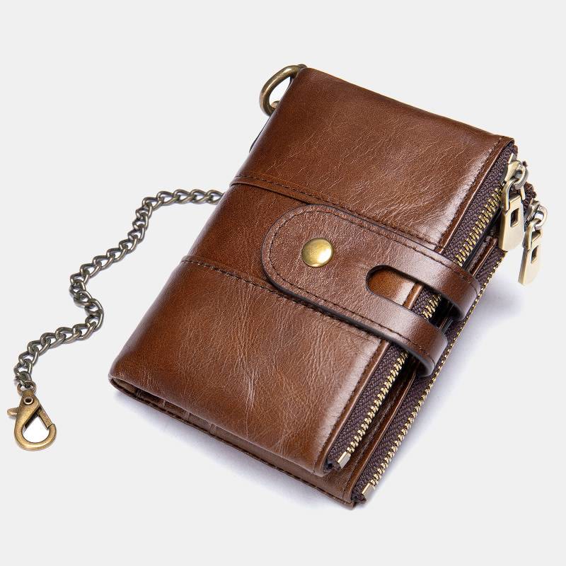RFID Blocking Genuine Leather Wallet Card Holder