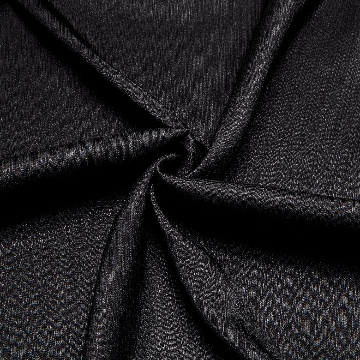 New Black Solid Silk Men's Long Sleeve Shirt