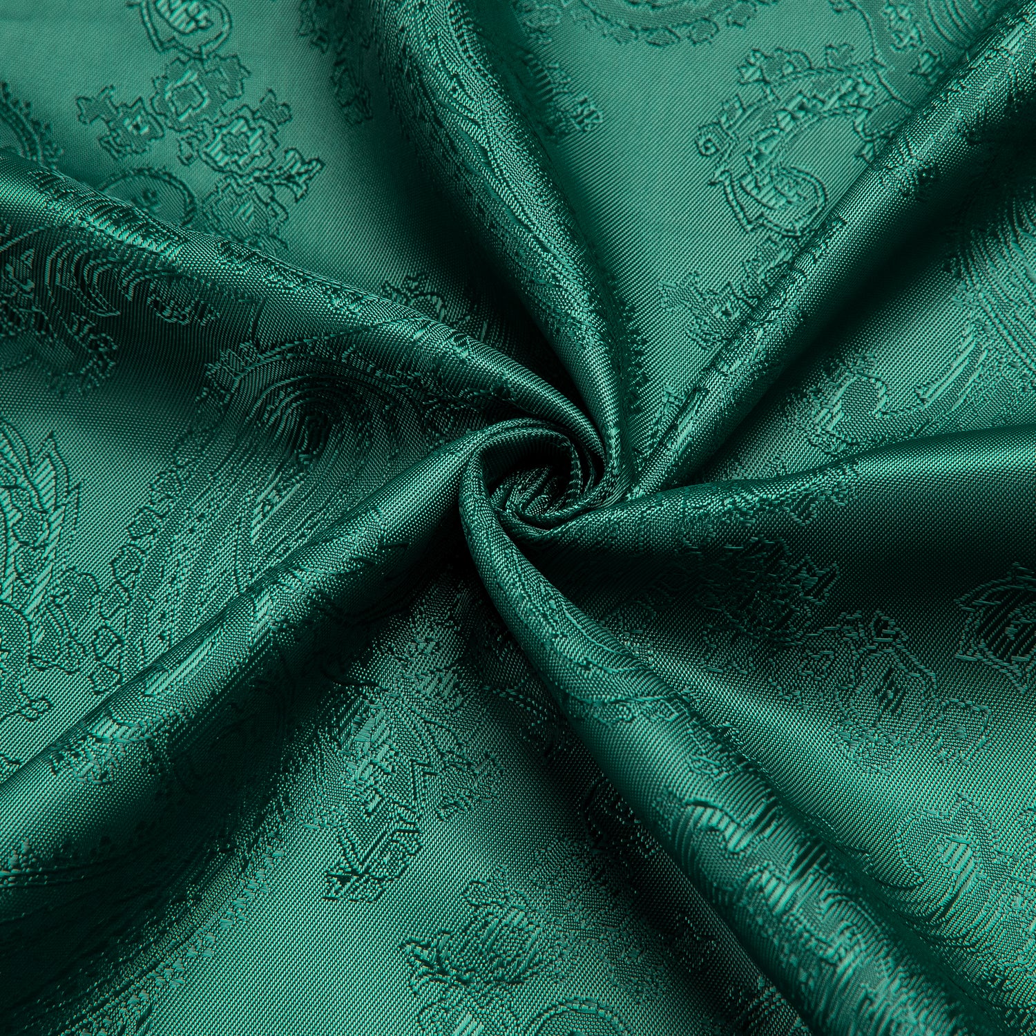 Dark Green Paisley Silk Men's Short Sleeve Shirt