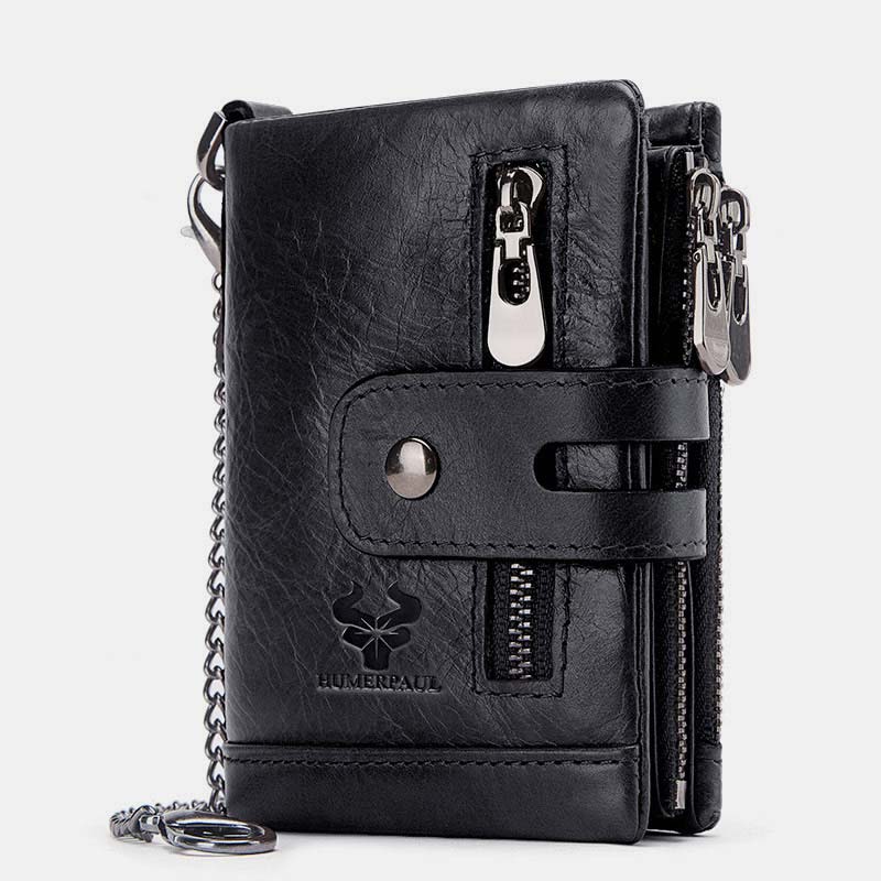 RFID Multifunctional LargeCapacity Genuine Leather Wallet