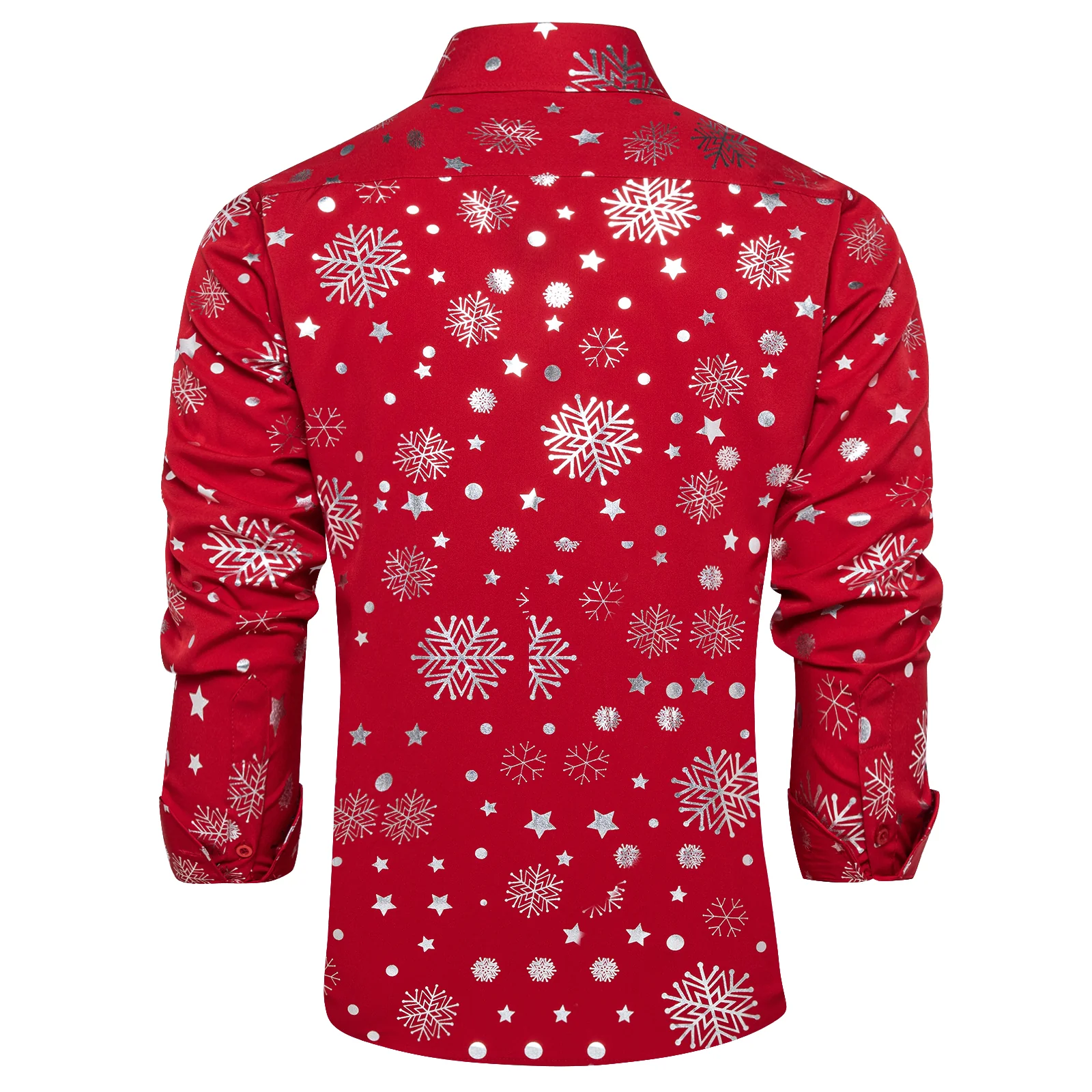 Red White Snowflakes Long Sleeve Shirt Christmas