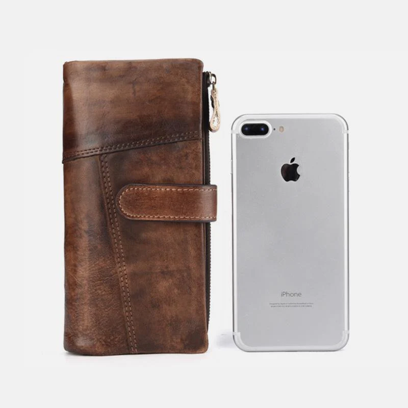RFID GenuineLeather Long Wallet Purse