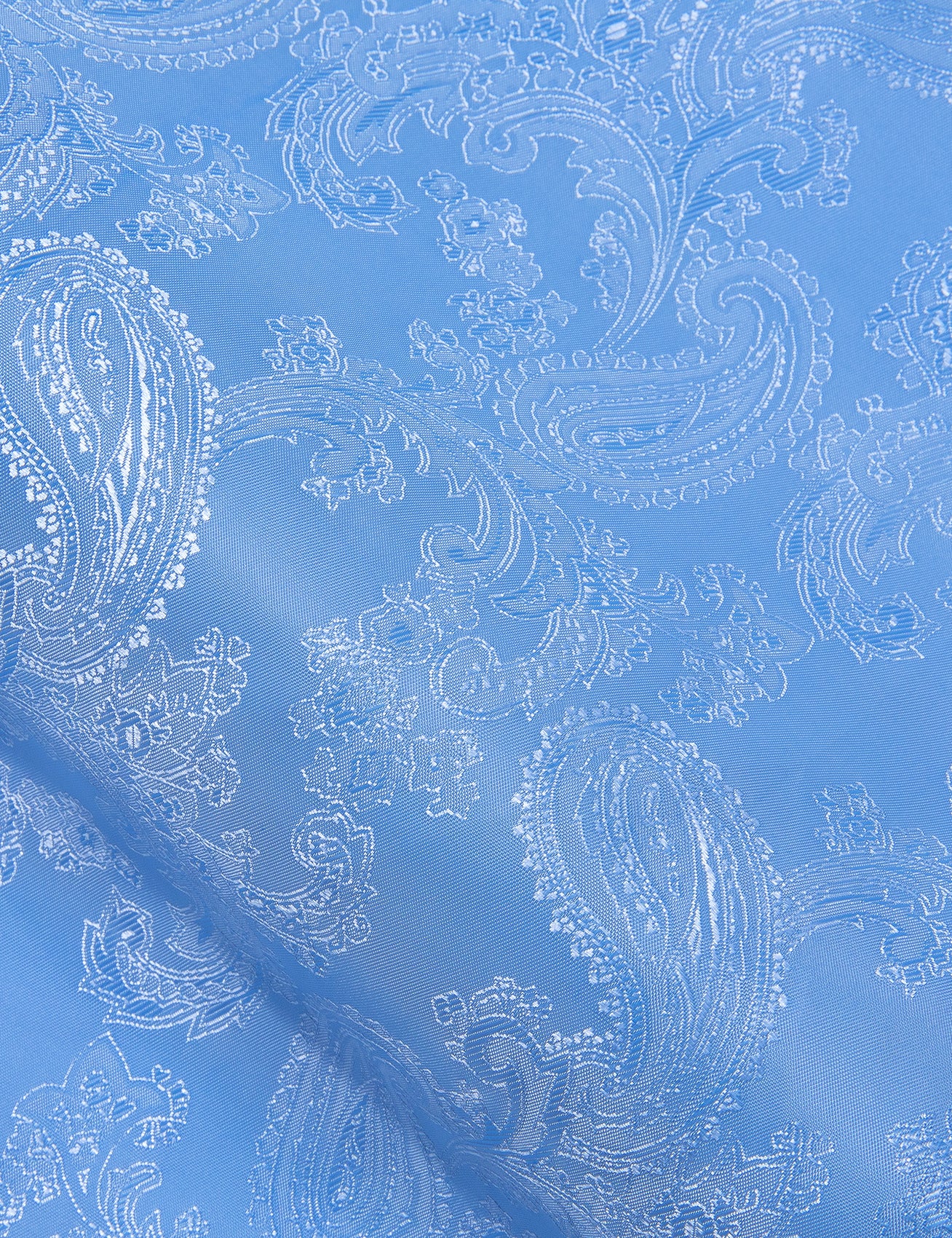 Sky Blue Paisley Men's Dress Shirts Men's Long Sleeve Shirt