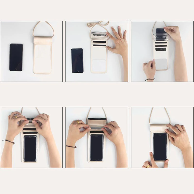 Universal IPX8 Waterproof Sandproof Phone Bag Phone Pouch Underwater Case