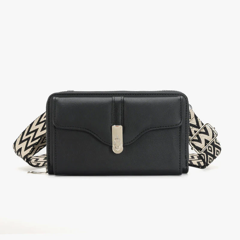 Crossbody Phone Bag Detachable Wide Strap Wallet For Women