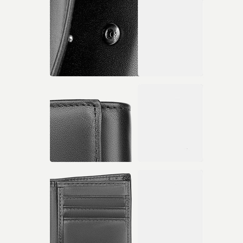 RFID Leather Wallet for Men Front Pocket Slim Trifold Wallet