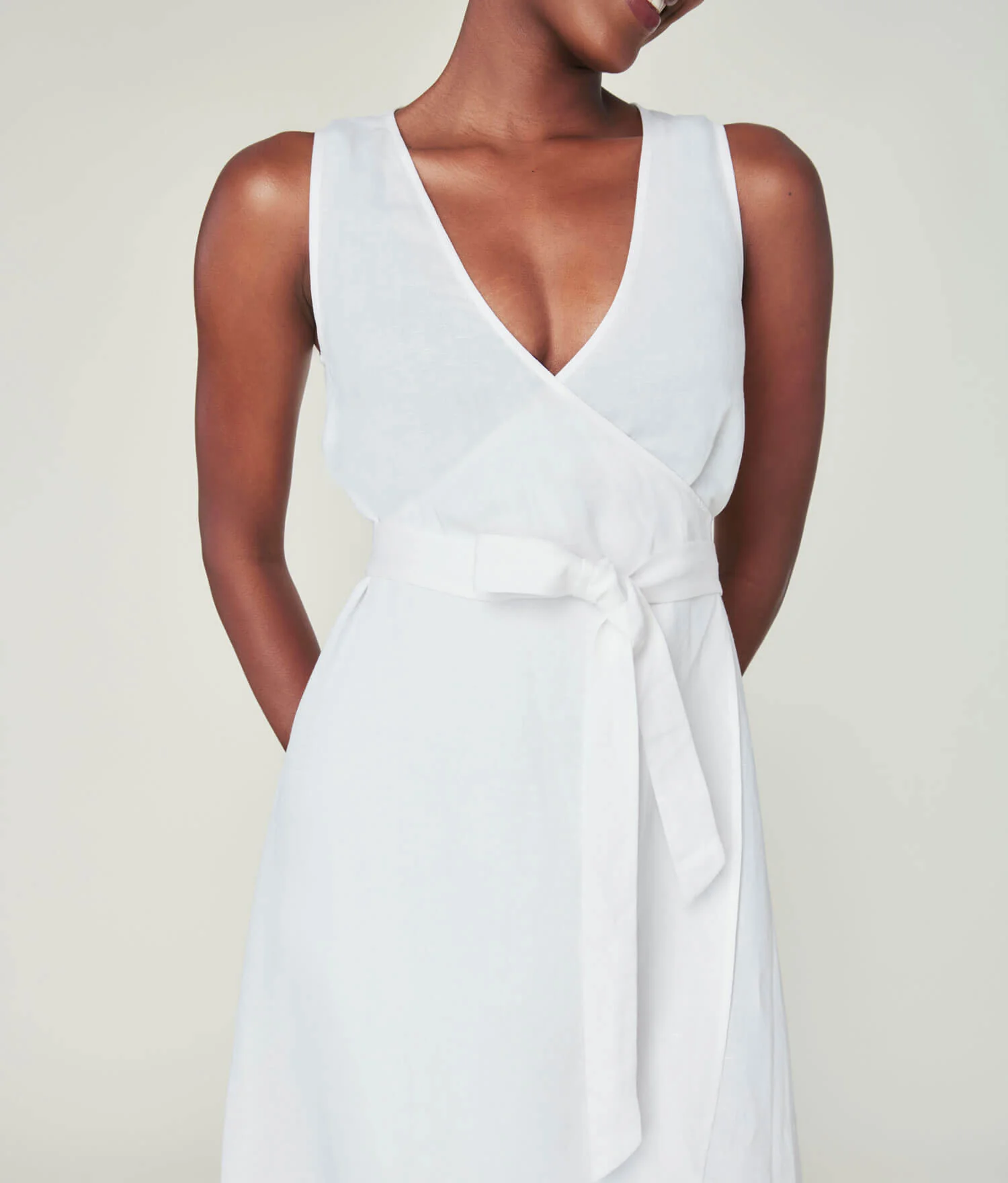 The Armona Dress - Linen - Coconut