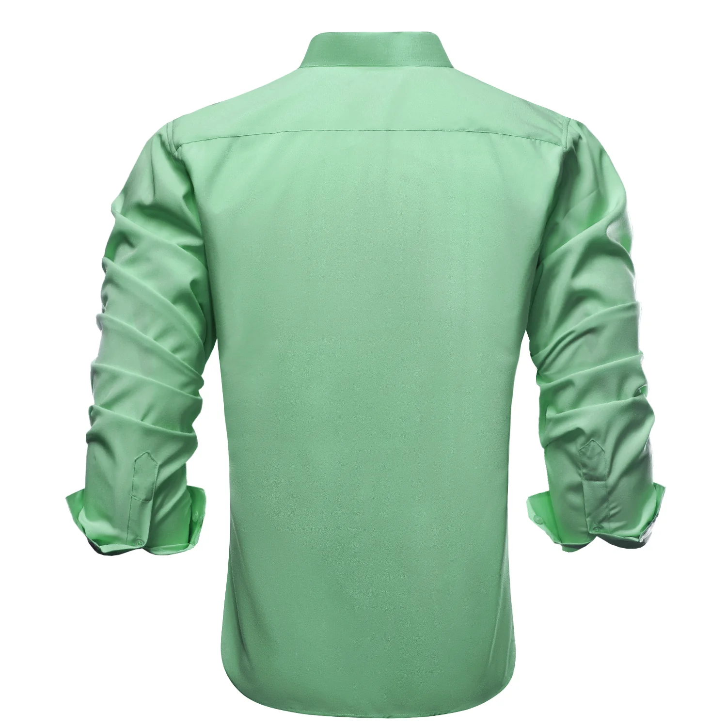 Mint Green Solid Men's Long Sleeve Business Shirt