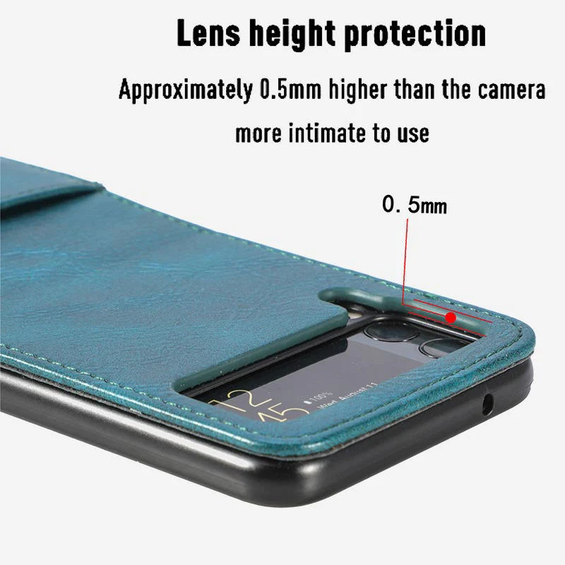 Samsung Galaxy Z Flip& Z Flip 3 4 Phone Case Leather Phone Bag with Multi-Slot