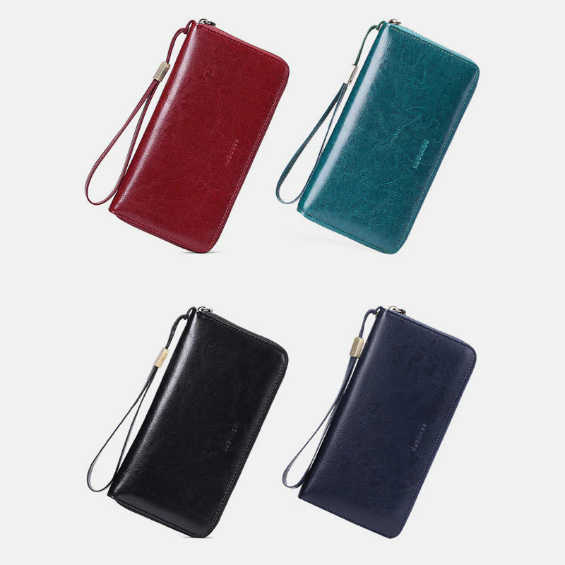RFID Genuine Leather Large Capacity Wallet
