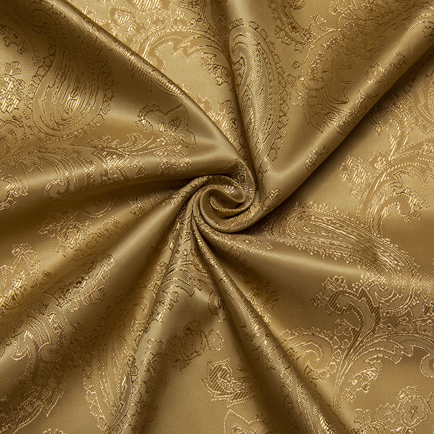 New Golden Paisley Silk Men's Short Sleeve Shirt