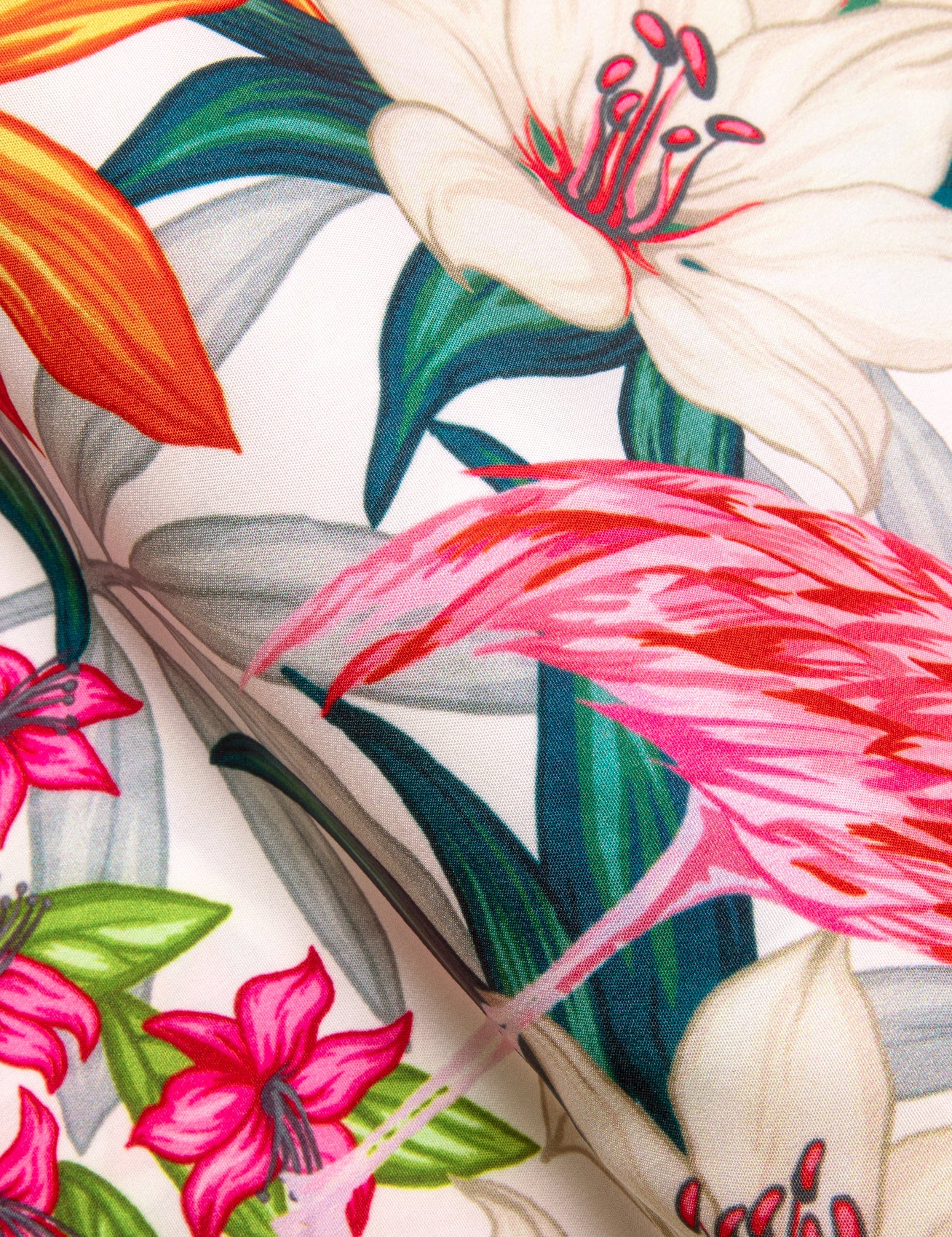 Pearl White Pink Floral Men's Short Sleeve Summer Shirt