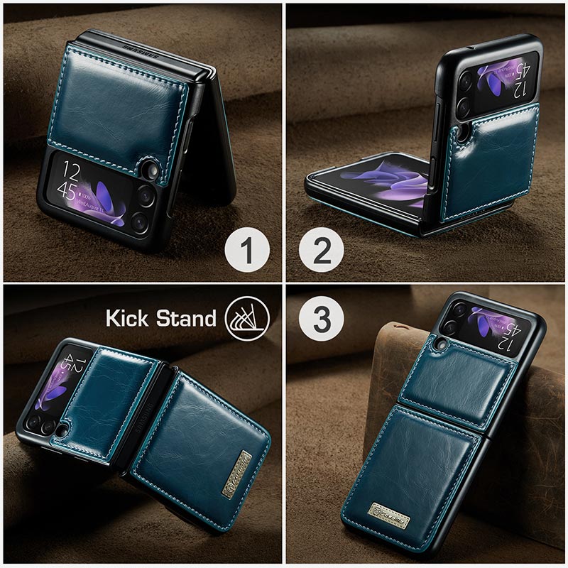 Samsung Galaxy Z Flip 3, Z Flip 4 Phone Case Handmade Leather Phone Bag