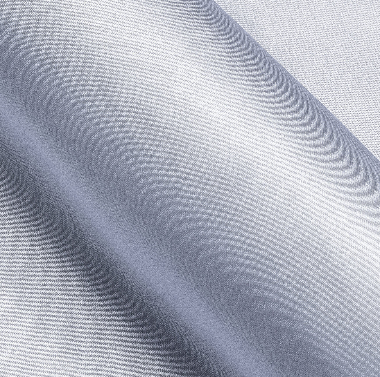 Silver Grey Solid Silk Men's Long Sleeve Shirt