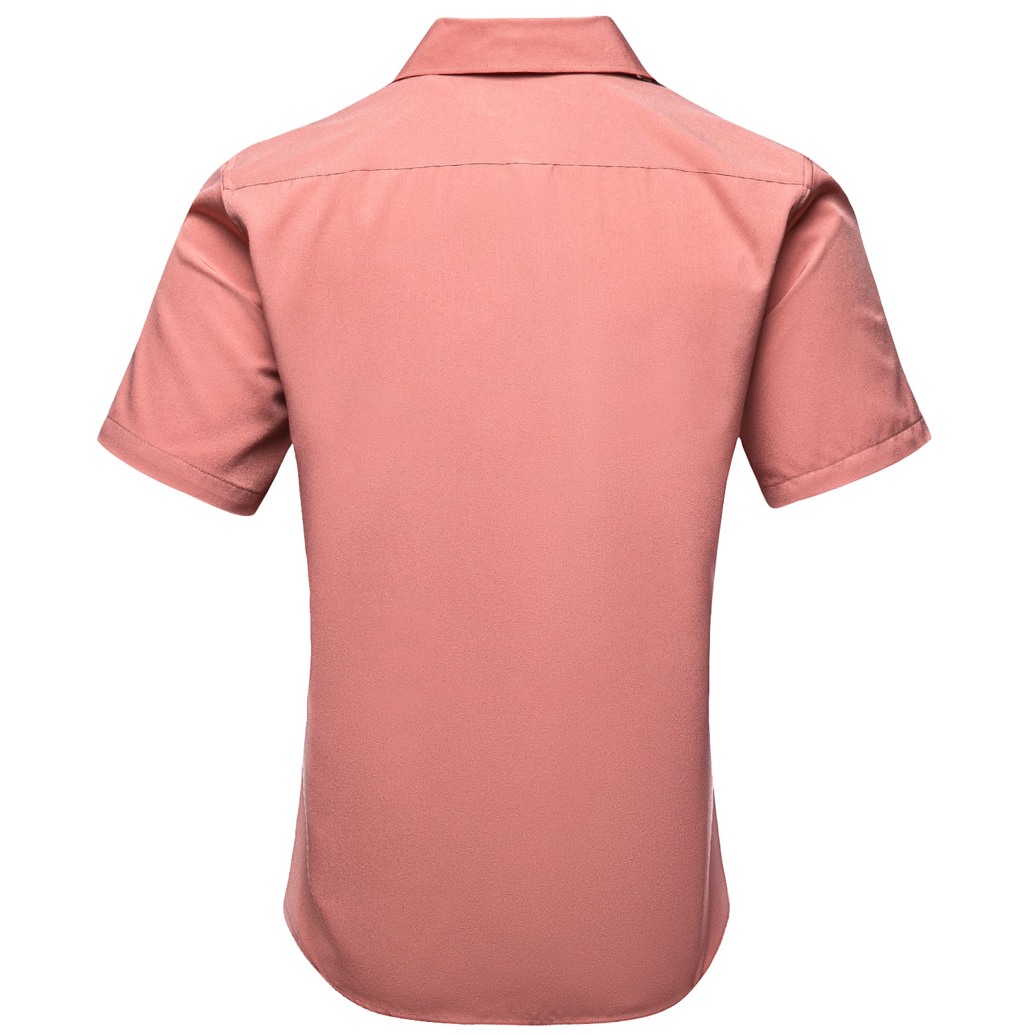 Shock Pink Solid Men's Short Sleeve Shirt
