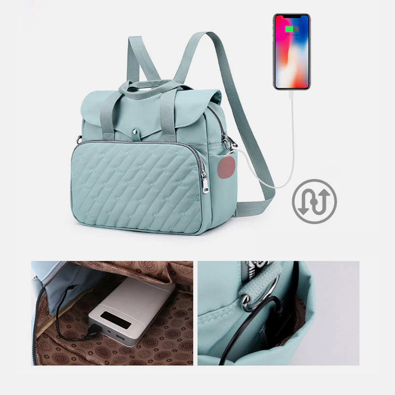 USB Charging Multi-carry 13.3 Inch Laptop Bag Backpack Shoulder Bag