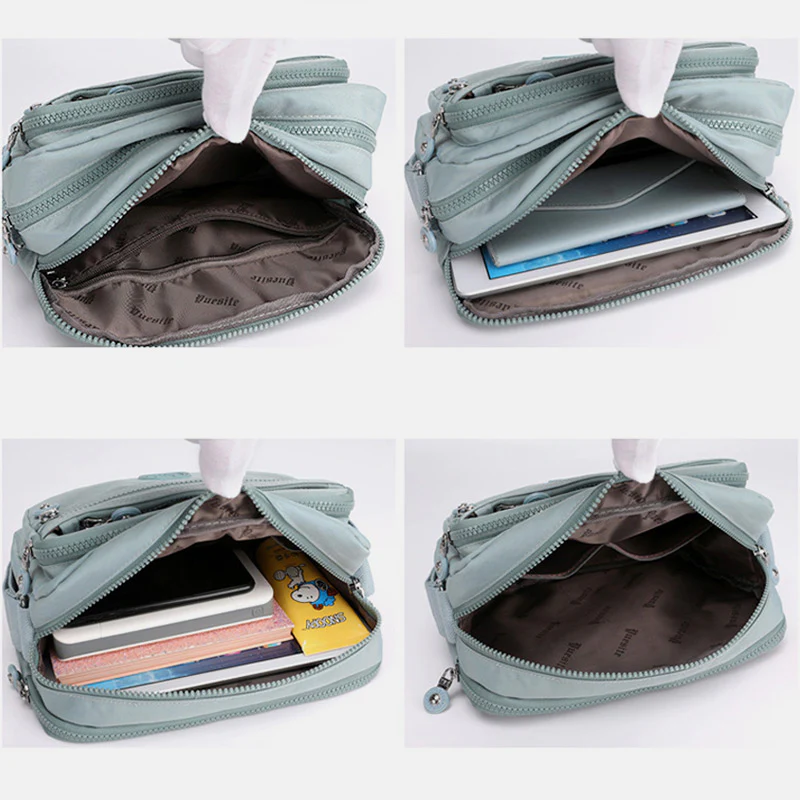 Multi-Pocket LightlyDesign Casual CrossbodyBag