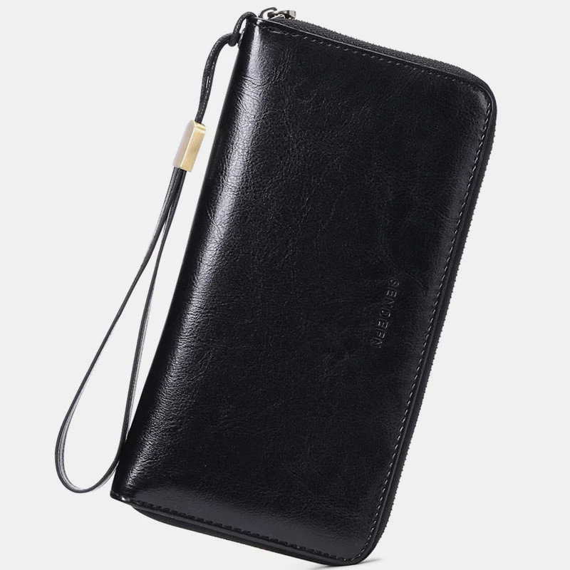 RFID Genuine Leather Large Capacity Wallet