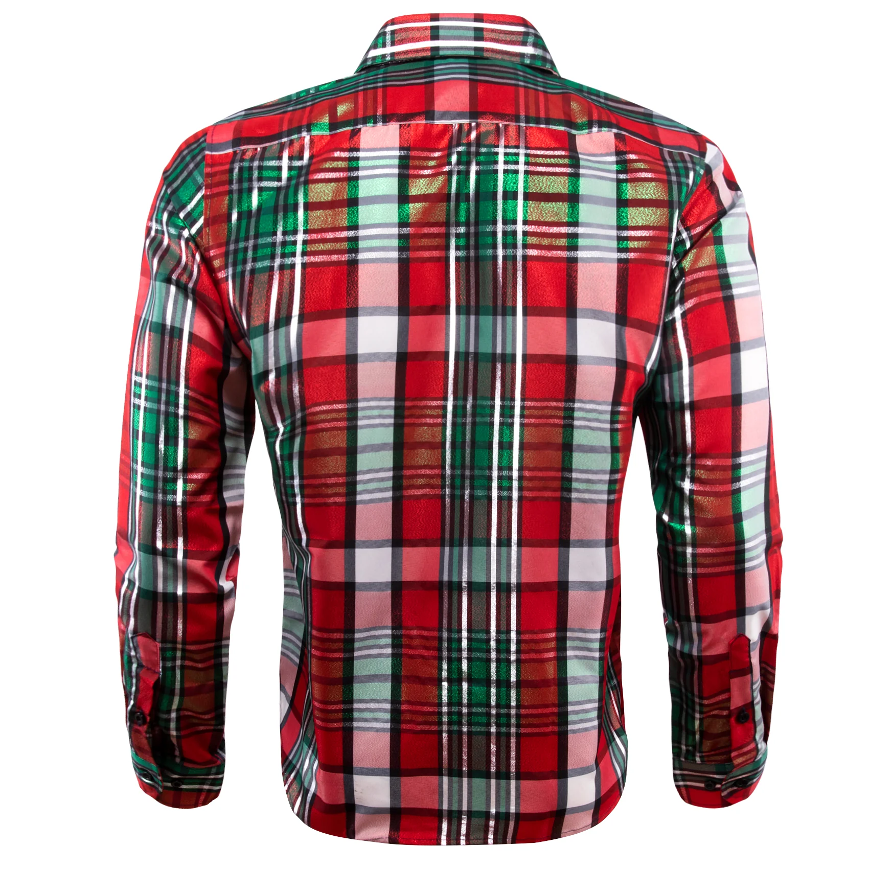 Red England Plaid Men's Long Sleeve Shirt