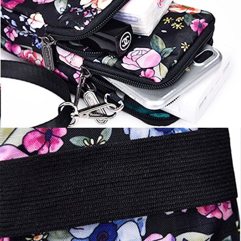 Lightweight Mini Shoulder Bag Women Purse Floral Crossbody Wallet Phone Bag