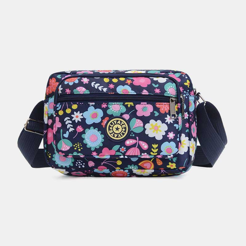Large Capacity Printing Waterproof Nylon Shoulder Bag Crossbody Bag