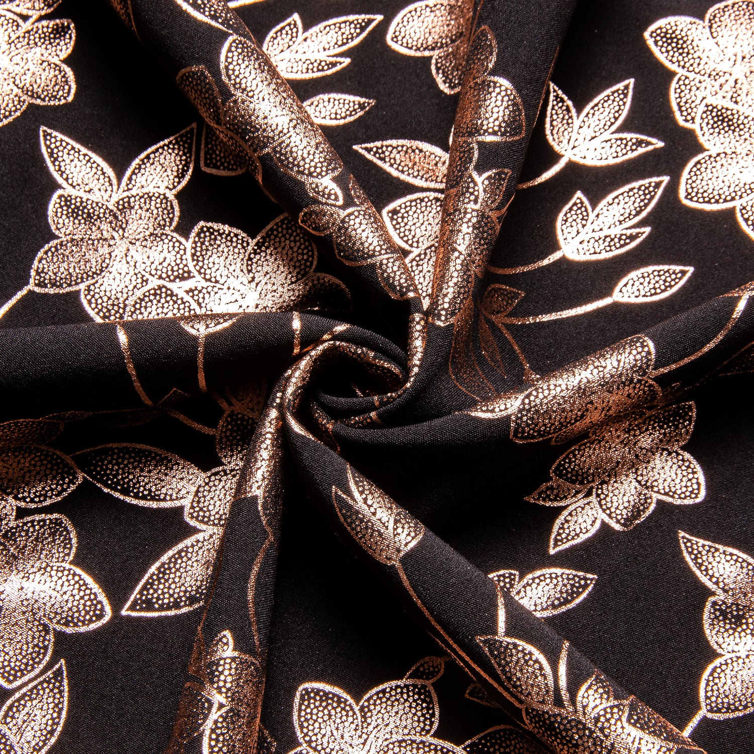 New Black Shirt with Pink Floral Silk Men's Short Sleeve Shirt