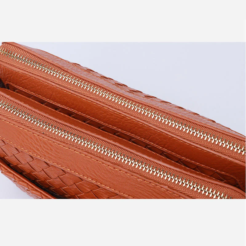 Multifunctional Underarm Handbag For Women Woven Leather Crossbody Bag