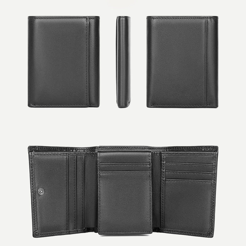 RFID Leather Wallet for Men Front Pocket Slim Trifold Wallet