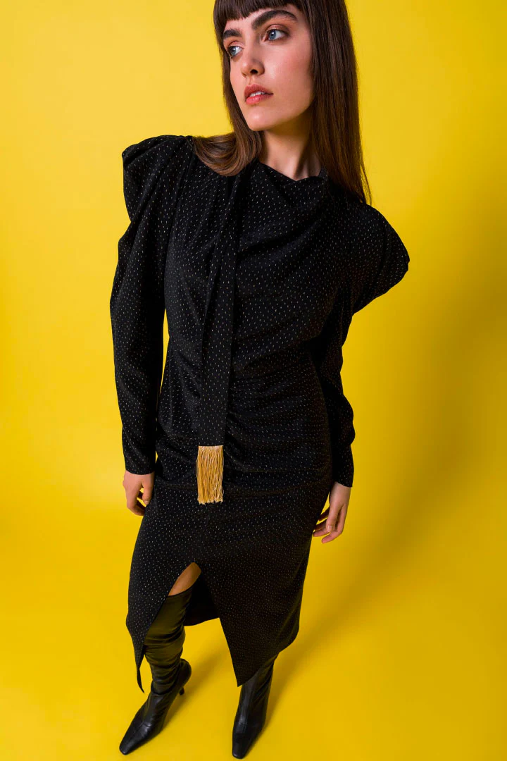 Stardust Tassle Sash Detail Dress