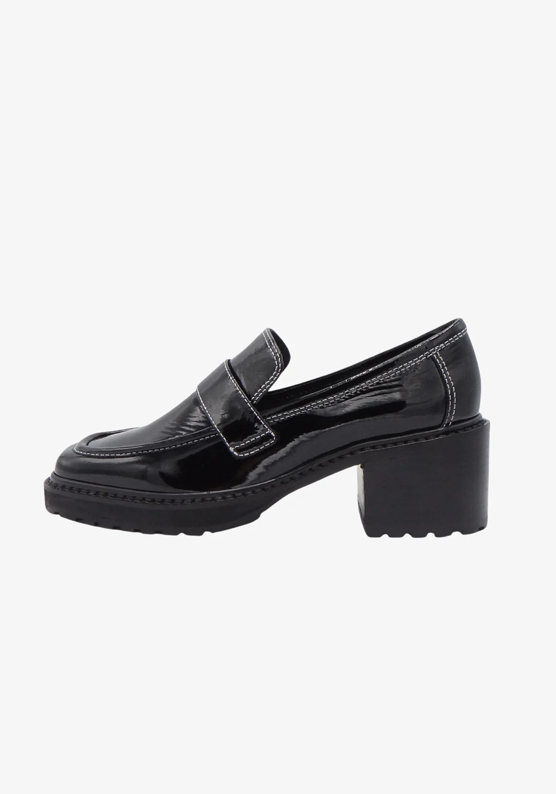 JACINTA LOAFER BLACK CRINKLE PATENT