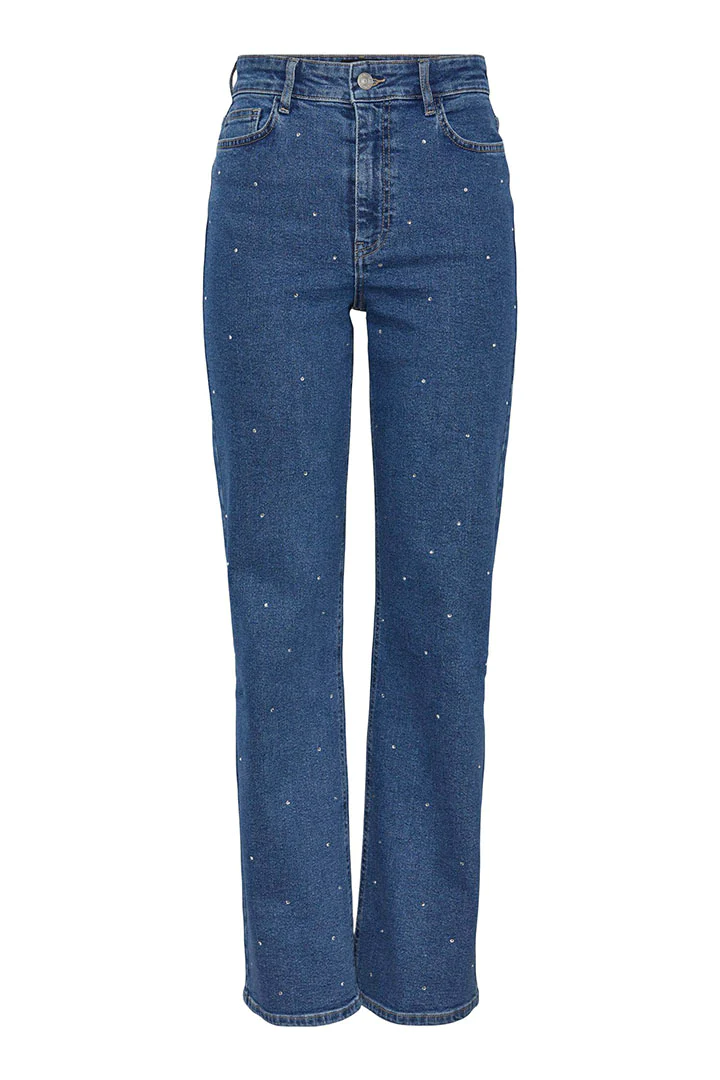 Siffi Wide Rhinestone Jeans