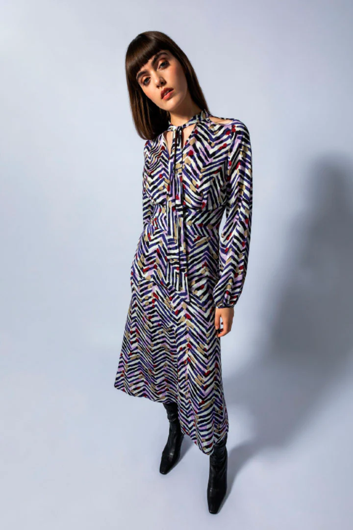 Azure Printed Detail Dress