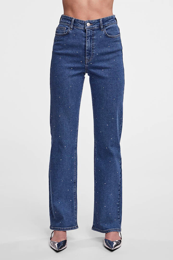 Siffi Wide Rhinestone Jeans