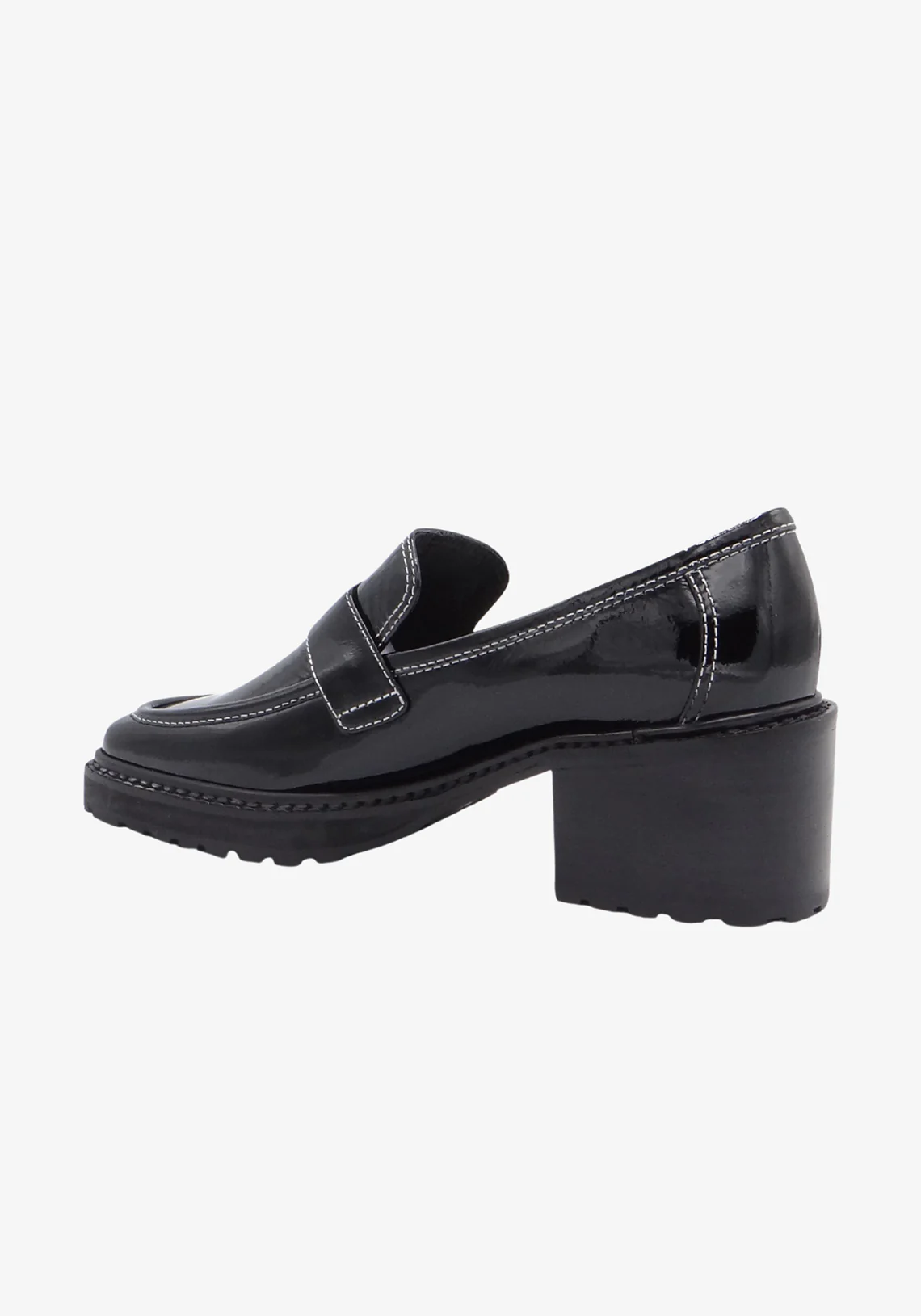 JACINTA LOAFER BLACK CRINKLE PATENT