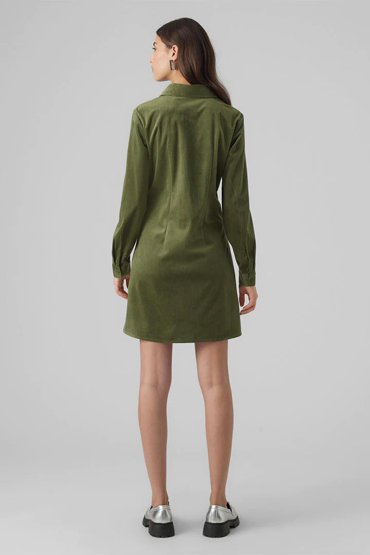 Trim Short Shirt Dress