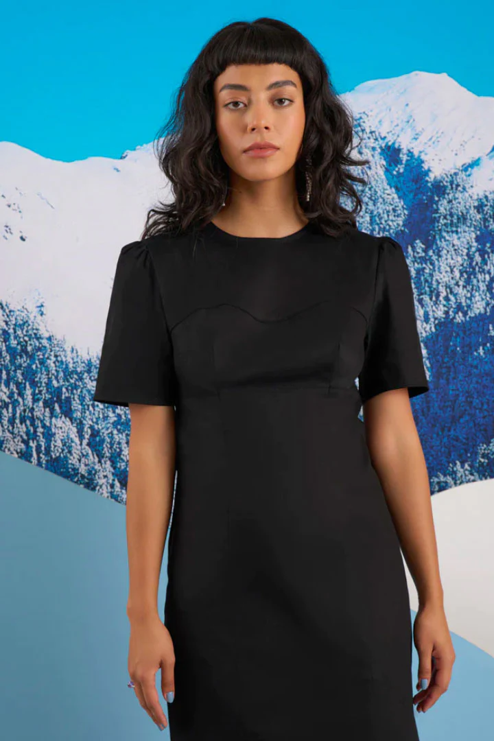 Anya Seamed Midi Dress