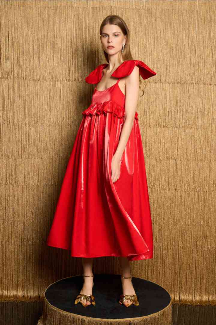 Cecilia Bow Midi Dress