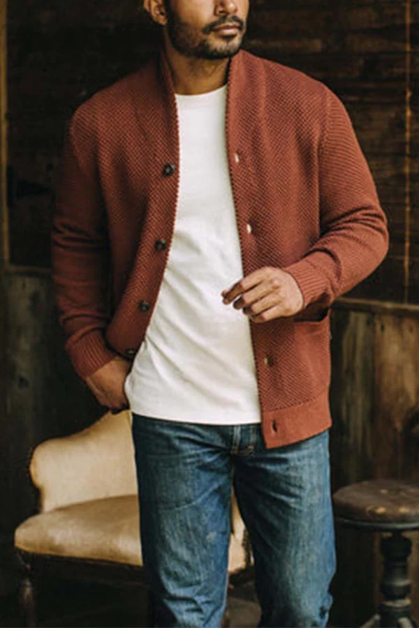 Solid Color Casual Knit Sweater Jacket