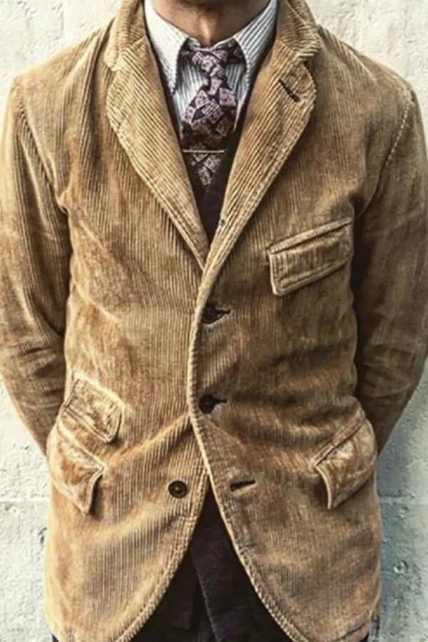 Men's casual fashion solid color open lining jacket