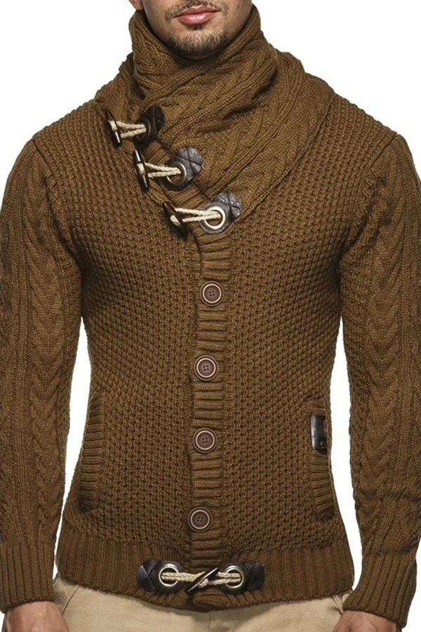 Men's Stand Collar Winter Warm Casual Collar Sweater