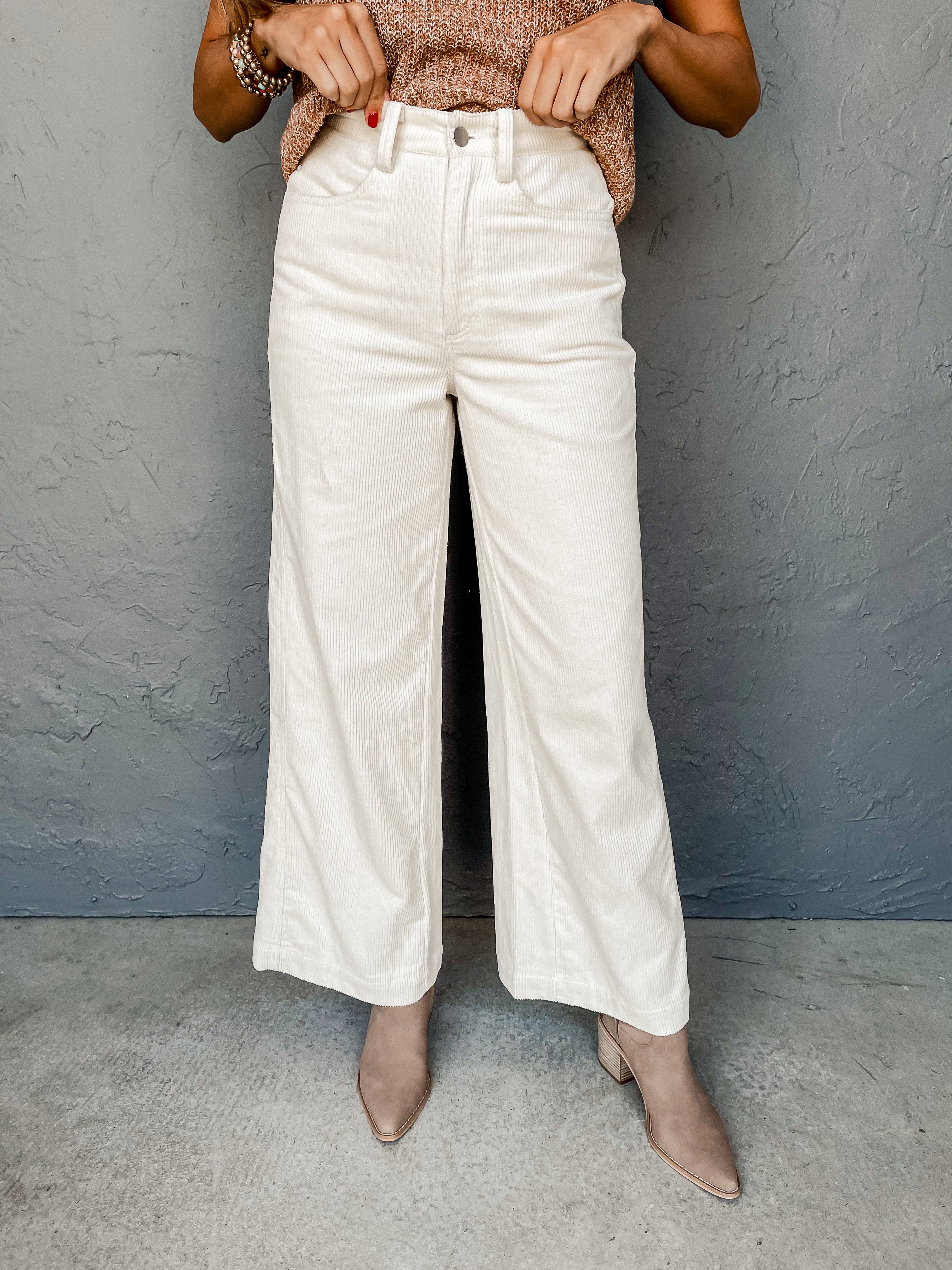 Tell You Everything Corduroy Wide Leg Pants