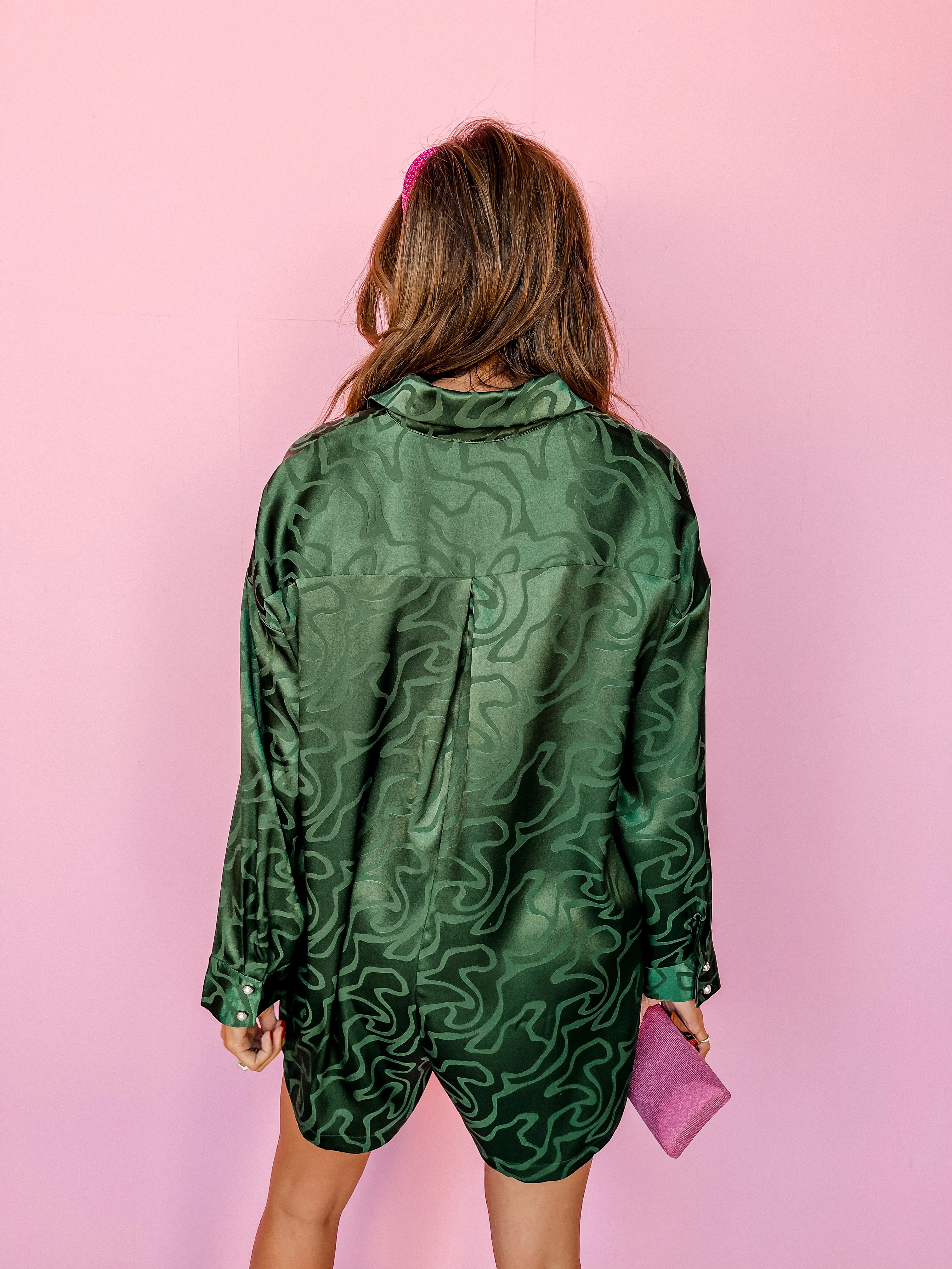 Get It Right Jacquard Satin Romper