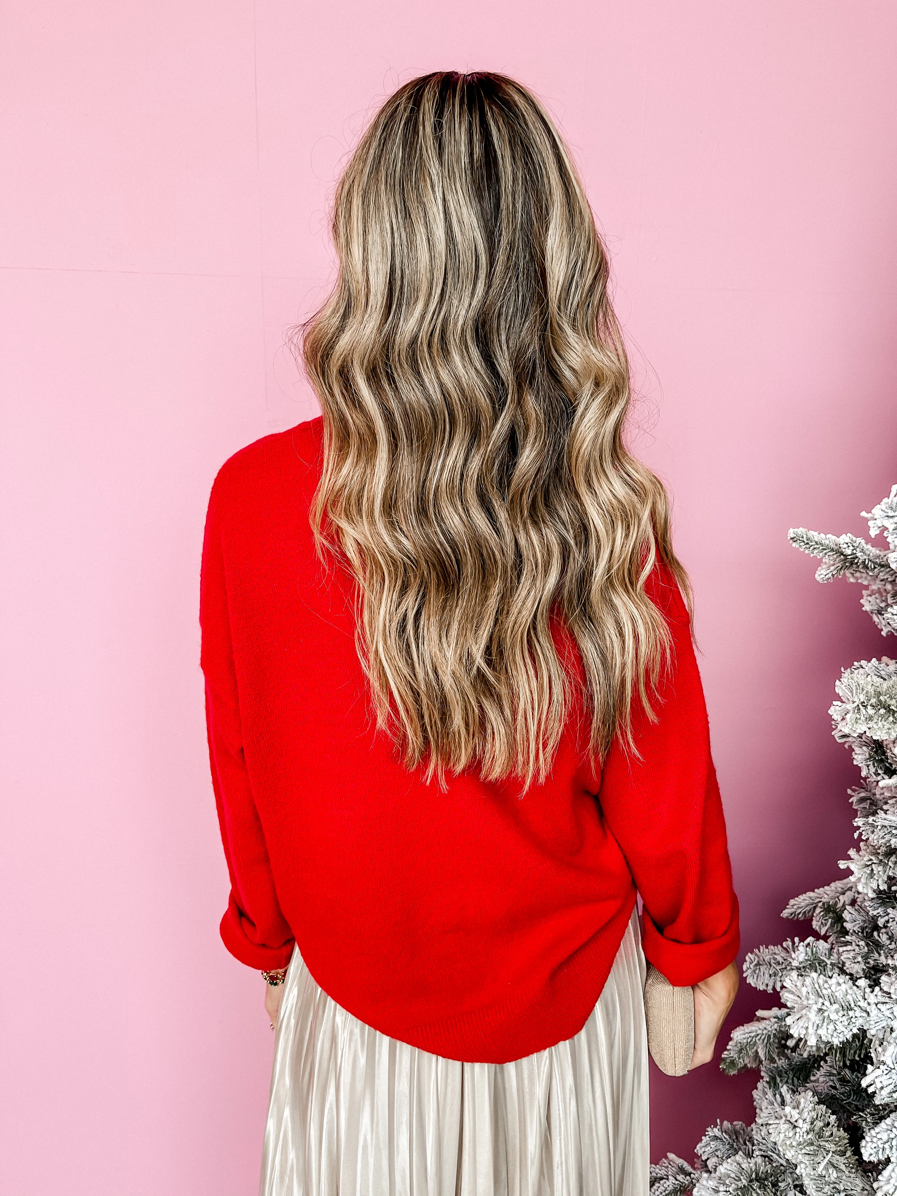 Tinsel Merry Script Sweater