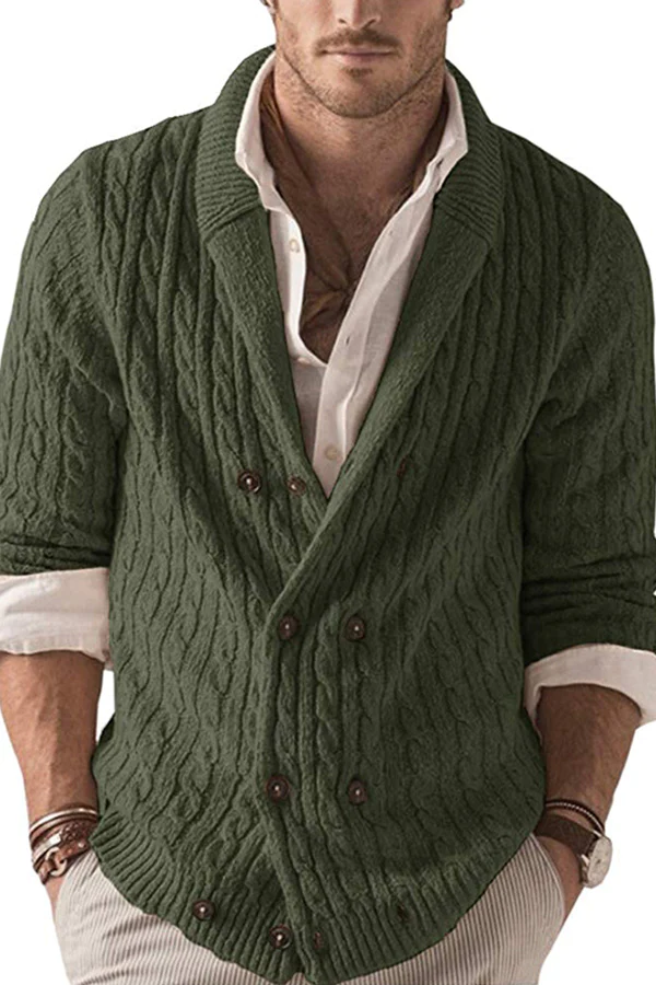 Men's Lapel Winter Warm Casual Collar Sweater